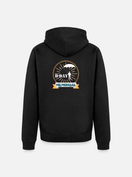 D-Day - Unisex Premium Bio Zip Hoodie - Schwarz