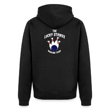 L'équipe Lucky Strikes Bowling - Veste à capuche bio Premium Unisexe - noir - Dos - Nico (187cm)