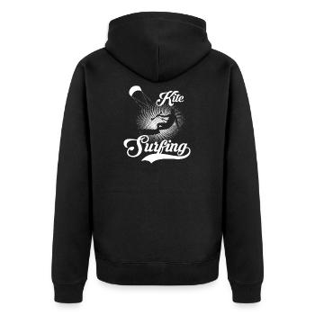 Surfeur de kitesurf kitesurf - Veste à capuche bio Premium Unisexe - noir - Dos - Nico (187cm)