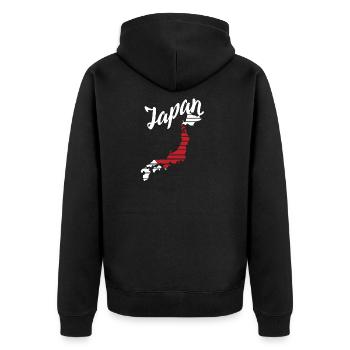 Japon - Veste à capuche bio Premium Unisexe - noir - Dos - Nico (187cm)