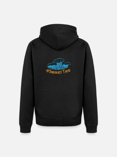 summer - Unisex Premium Organic Zip Hoodie - black