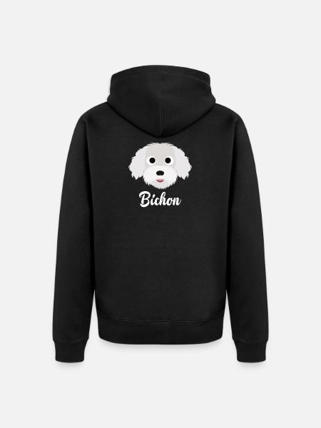 Bichon - Bichon Frise - Unisex Premium Organic Zip Hoodie - black