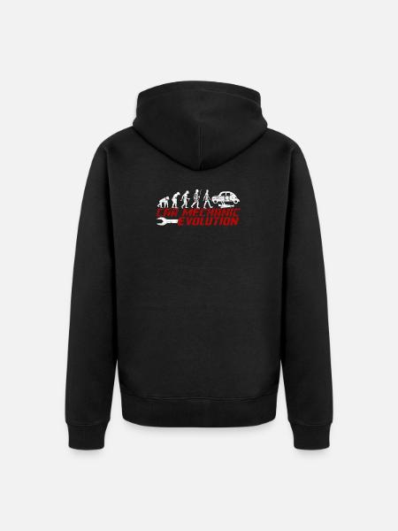 Auto-Mechaniker-Evolution - Unisex Premium Bio Zip Hoodie - Schwarz