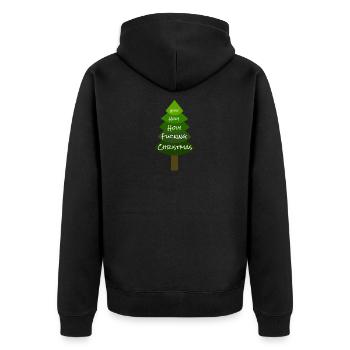 Sacré noël - sapin - Veste à capuche bio Premium Unisexe - noir - Dos - Nico (187cm)