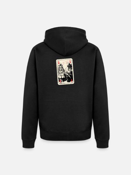 Queen Of Hearts - Alice in Wonderland - Through the Looking Glass - Unisex Premium Organic Zip Hoodie - black