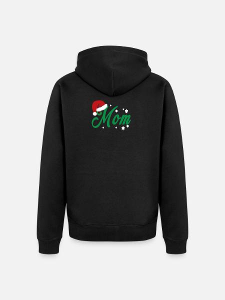 Christmas mom - Unisex Premium Organic Zip Hoodie - black
