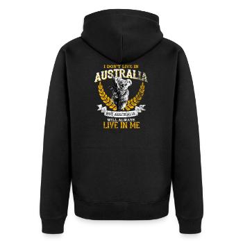 Australie - Veste à capuche bio Premium Unisexe - noir - Dos - Nico (187cm)