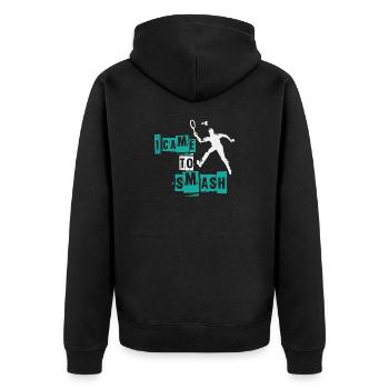 Badminton badminton - Veste à capuche bio Premium Unisexe - noir - Dos - Nico (187cm)