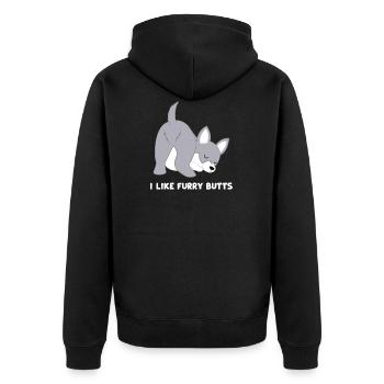 Husky - Drôle - Husky - Husky Sibérien - Veste à capuche bio Premium Unisexe - noir - Dos - Nico (187cm)