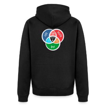 Cadeau drôle de Big Bang au chat de Schrodinger - Veste à capuche bio Premium Unisexe - noir - Dos - Nico (187cm)