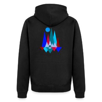 Brown Bear Polar Bear Black Bear Mountains Mountains Gift - Unisex Premium Organic Zip Hoodie - black - Back - Nico (187cm)