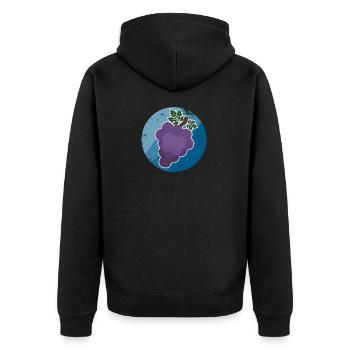 Cadeau raisins noel enfants - Veste à capuche bio Premium Unisexe - noir - Dos - Nico (187cm)