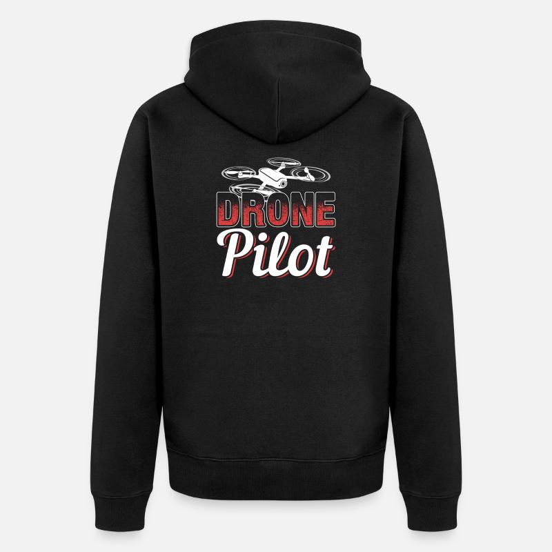 Drone Pilot - Unisex Premium Bio Zip Hoodie - Schwarz