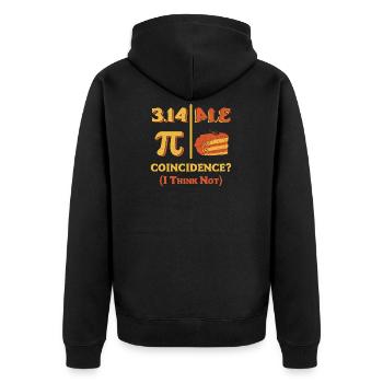 Chemise Pi Day Pi est une chemise à coïncidence en forme de tarte - Veste à capuche bio Premium Unisexe - noir - Dos - Nico (187cm)