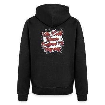 Cadeau de vacances d'hiver par temps froid - Veste à capuche bio Premium Unisexe - noir - Dos - Nico (187cm)