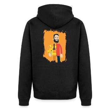 Héros de la vie quotidienne | Héros héros sauveteur - Veste à capuche bio Premium Unisexe - noir - Dos - Nico (187cm)