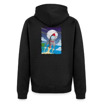 Rocket Rocket Space Astronaut Gift - Veste à capuche bio Premium Unisexe - noir - Dos - Nico (187cm)