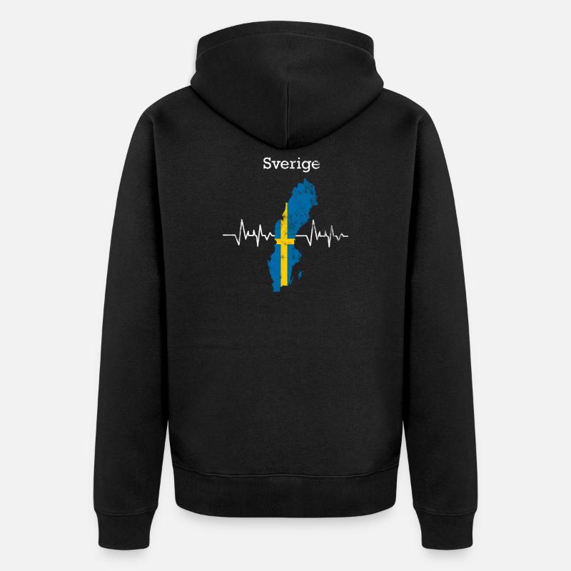 Suède - Veste à capuche bio Premium Unisexe - noir