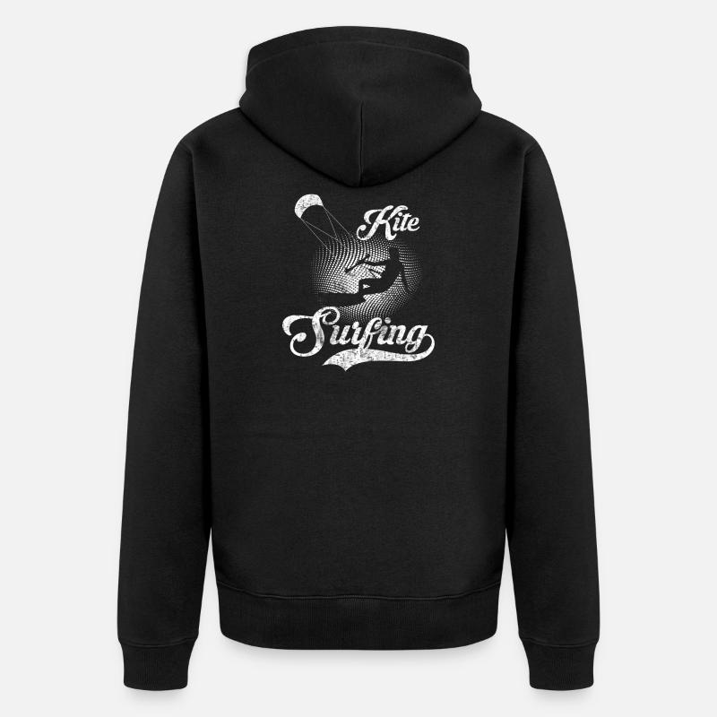 Surfeur de kitesurf Kitesurf - Veste à capuche bio Premium Unisexe - noir