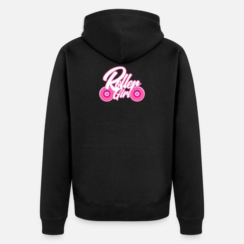 Fille de rouleau - Veste à capuche bio Premium Unisexe - noir