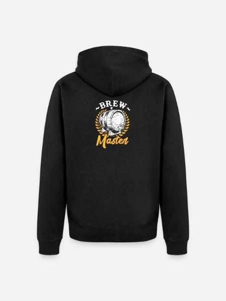 brewmaster - Unisex Premium Organic Zip Hoodie - black