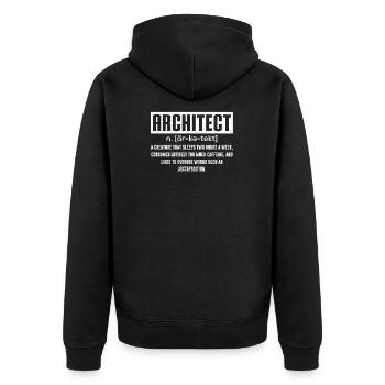 Architect Architect - Veste à capuche bio Premium Unisexe - noir - Dos - Nico (187cm)