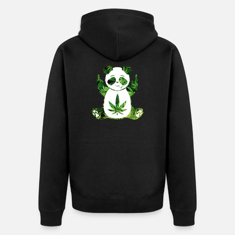 Panda lapidé - Veste à capuche bio Premium Unisexe - noir