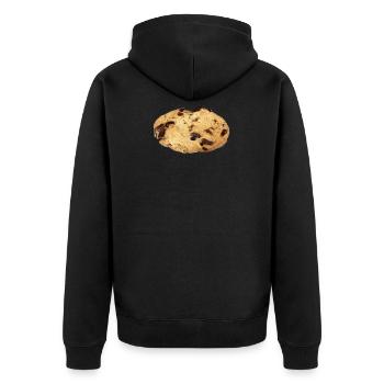 Lustiges Cookie Keks Halloween Kostüm Geschenk - Unisex Premium Bio Zip Hoodie - Schwarz - Hinten - Nico (187cm)
