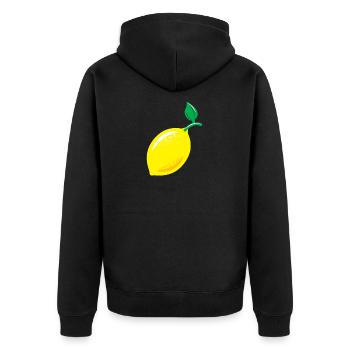 Cadeau citron citron vert aigre - Veste à capuche bio Premium Unisexe - noir - Dos - Nico (187cm)