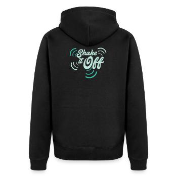 Shake It Off - Unisex Premium Organic Zip Hoodie - black - Back - Nico (187cm)