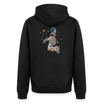 Dunking cadeau de l'espace astronaute de basket - Veste à capuche bio Premium Unisexe - noir - Dos - Nico (187cm)