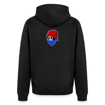 Startseite Boy Baby - Unisex Premium Bio Zip Hoodie - Schwarz - Hinten - Nico (187cm)