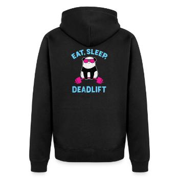 Panda Deadlift Workout Haltérophilie Culturisme - Veste à capuche bio Premium Unisexe - noir - Dos - Nico (187cm)