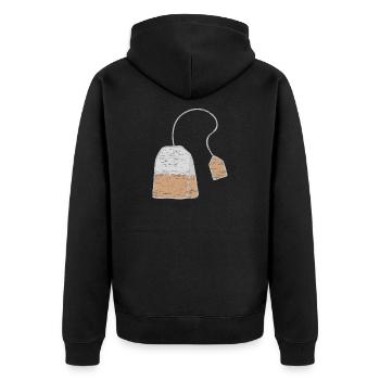 Sachets de thé Noël pour les gourmets - Veste à capuche bio Premium Unisexe - noir - Dos - Nico (187cm)