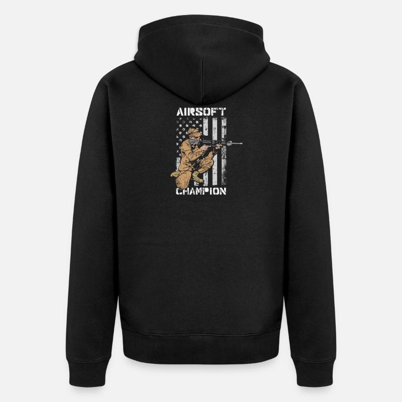 Airsoft - Veste à capuche bio Premium Unisexe - noir