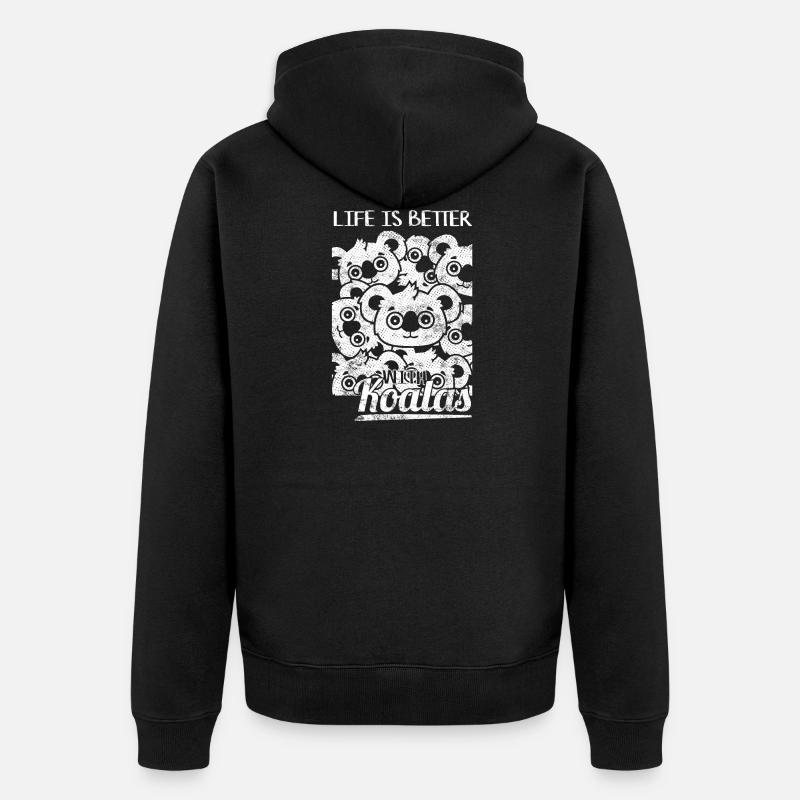 koala - Veste à capuche bio Premium Unisexe - noir