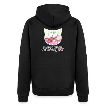 I Would Never Disturb My Cat - Kitten Lover - Veste à capuche bio Premium Unisexe - noir - Dos - Nico (187cm)