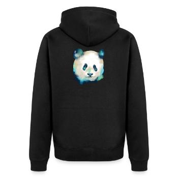 Panda galactique mignon Panda d'exploration spatiale - Veste à capuche bio Premium Unisexe - noir - Dos - Nico (187cm)