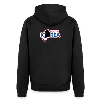 Corée du Nord Corée du Sud drapeau drapeau - Veste à capuche bio Premium Unisexe - noir - Dos - Nico (187cm)
