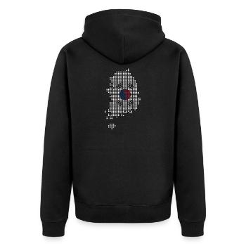 Nordkorea Südkorea Asien Flagge Korea - Unisex Premium Bio Zip Hoodie - Schwarz - Hinten - Nico (187cm)