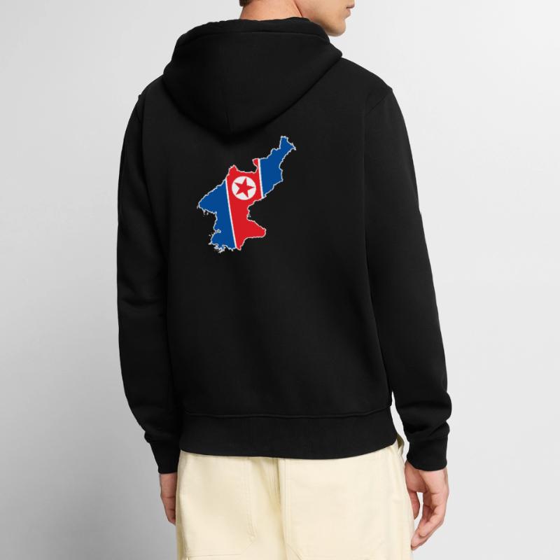 Corée du Nord Corée du Sud Drapeau Corée Cadeau Veste à capuche bio Premium Unisexe