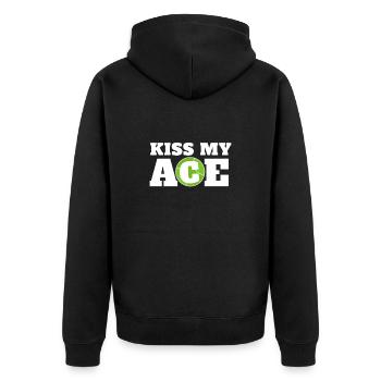 Tennis tennis club club cadeau - Veste à capuche bio Premium Unisexe - noir - Dos - Nico (187cm)
