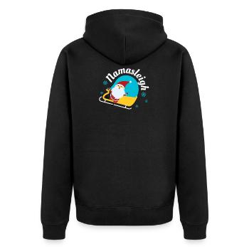 Namasleigh Père Noël Traîneau Cadeau de Noël - Veste à capuche bio Premium Unisexe - noir - Dos - Nico (187cm)