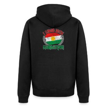 Nation kurde kurde drapeau cadeau fierté - Veste à capuche bio Premium Unisexe - noir - Dos - Nico (187cm)