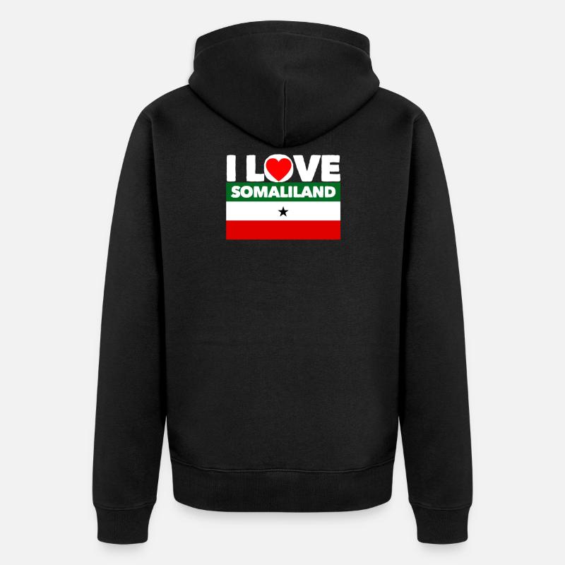 I love somaliland - Veste à capuche bio Premium Unisexe - noir