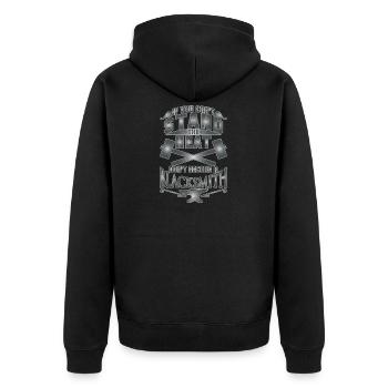 Forge Si vous ne supportez pas la chaleur, ne le faites pas - Veste à capuche bio Premium Unisexe - noir - Dos - Nico (187cm)