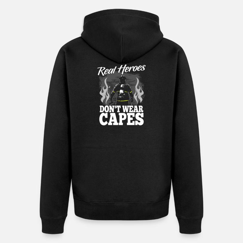 Pompier cadeau - Veste à capuche bio Premium Unisexe - noir