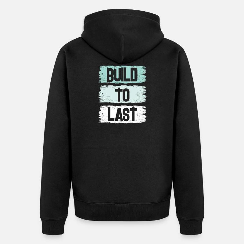 Construire pour durer - Veste à capuche bio Premium Unisexe - noir