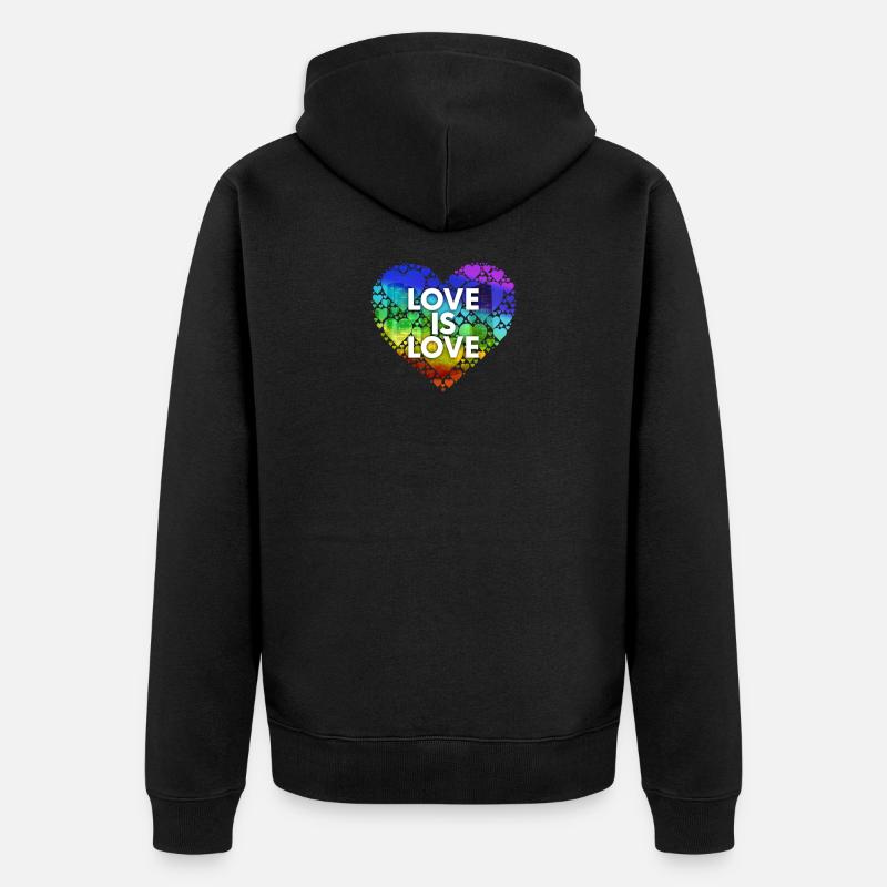 L’amour est l’amour Houston - Veste à capuche bio Premium Unisexe - noir