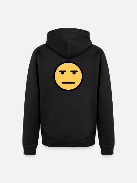 Face Whatever Annoyed Looing Face - Veste à capuche bio Premium Unisexe - noir